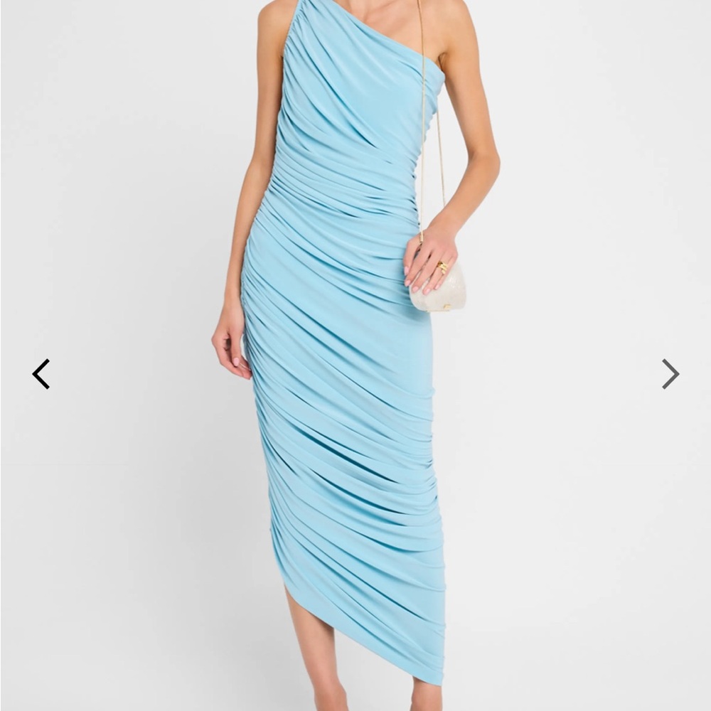 Norma kamali Diana Asymmetric Ruched Gown